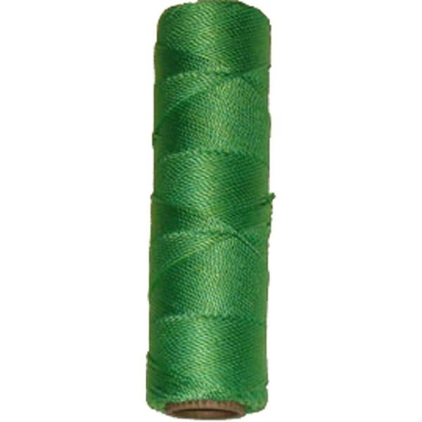 Wallace Cordage Twisted Nylon Braid Twine 1 lbs Trotline Decoy Line in Green - Size 24 GN1-24
